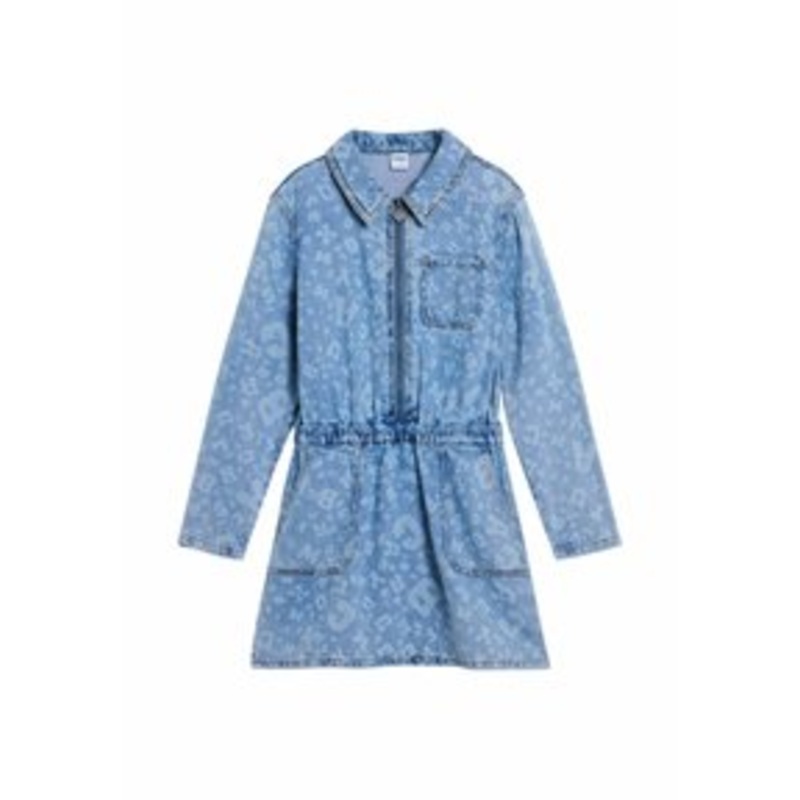 Desigual MINI WITH PRINT – Jeanskleid – blue/blau