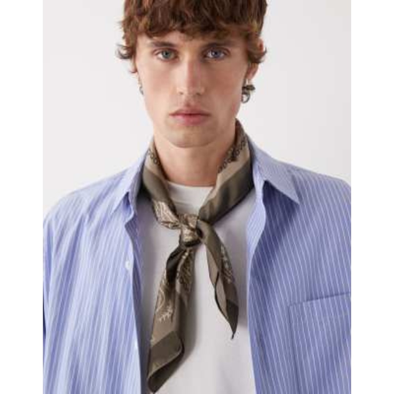 Prohibited escapism scarf in brown