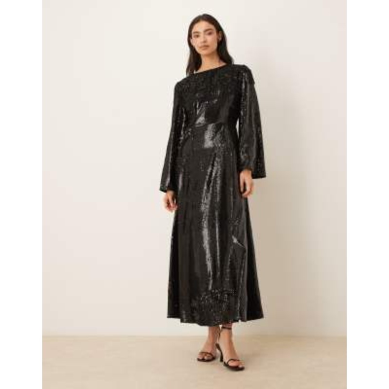 Dream Sister Jane Nights sequin maxi dress in black