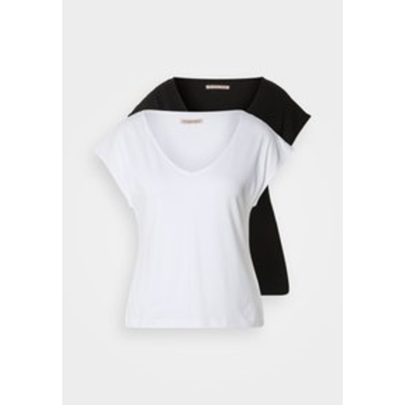 Anna Field 2 PACK – T-Shirt basic – black/white/schwarz