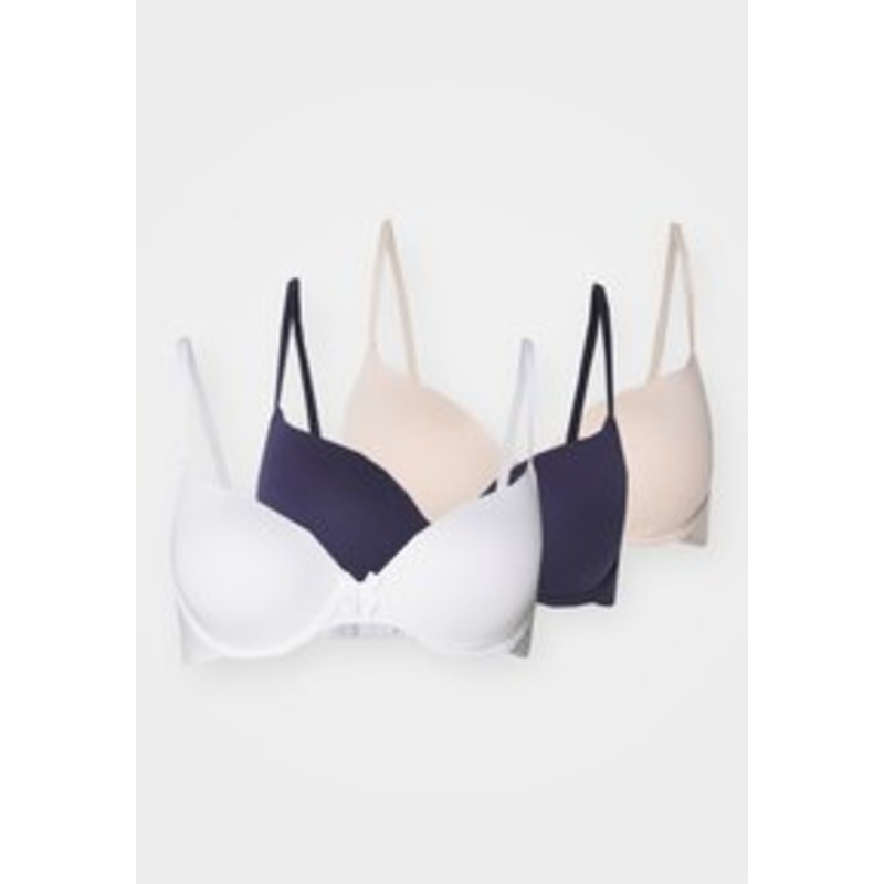 Anna Field SUNLIGHT 3 PACK – T-Shirt BH – dark blue/off white/nude/dunkelblau
