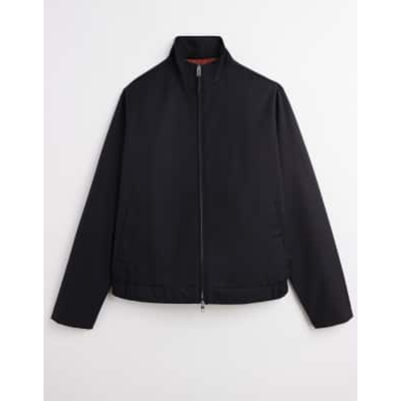 JJ Rebel harrington jacket with double ended zipper in black