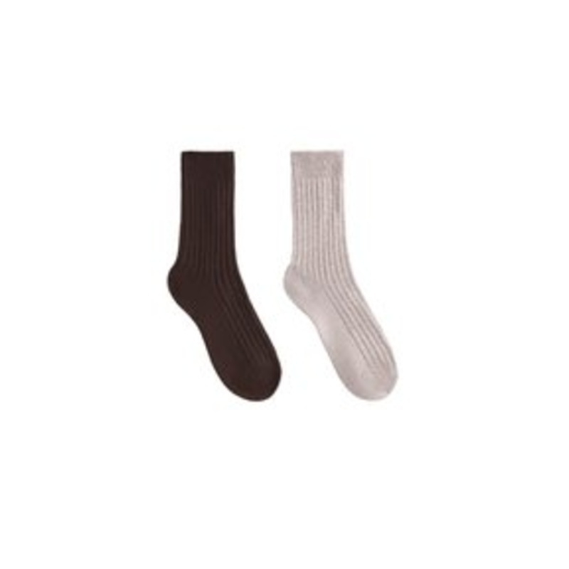 OYSHO 2 PACK OF CLASSIC – Socken – mottled brown/braun meliert