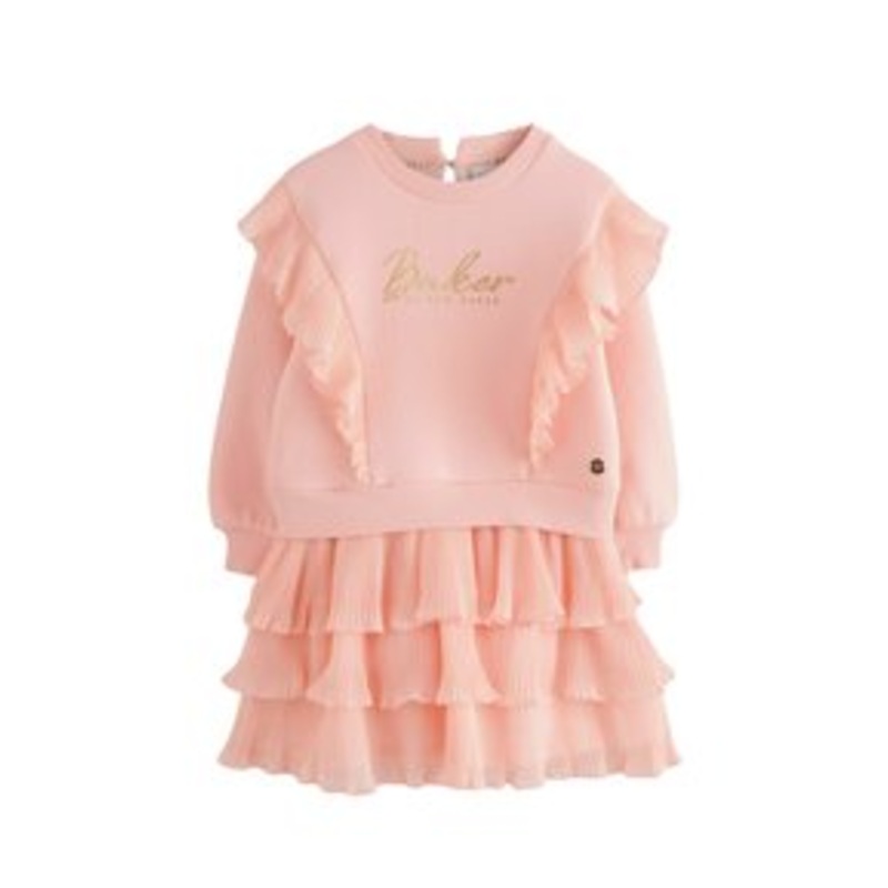Baker by Ted Baker REGULAR FIT – PINK FRILL SKIRTED MOCKABLE DRESS . – Freizeitkleid – pink