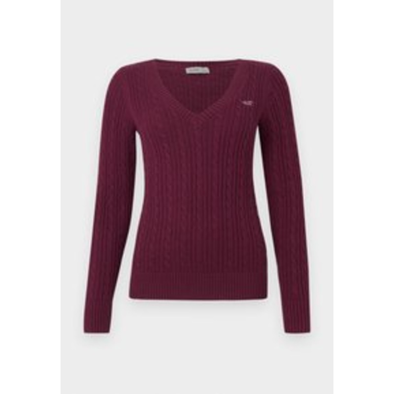 Hollister Co. ICON V NECK  – Strickpullover – dark red/dunkelrot