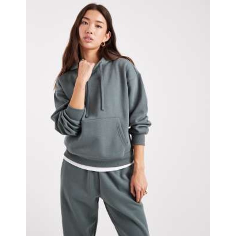 ONLY jersey hoodie in green – part of a set