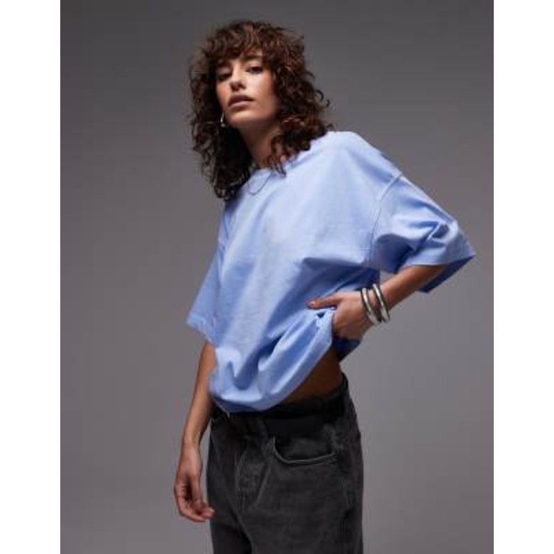 ARKET boxy t-shirt in washed blue