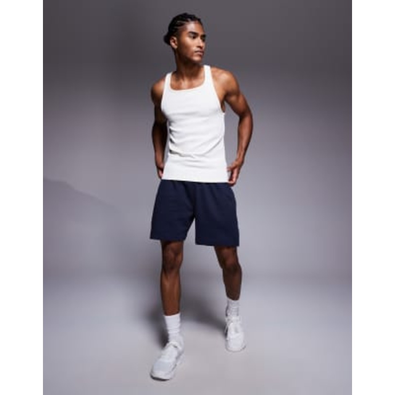 4505 Icon heavyweight cotton sweat shorts with quick dry finish in navy