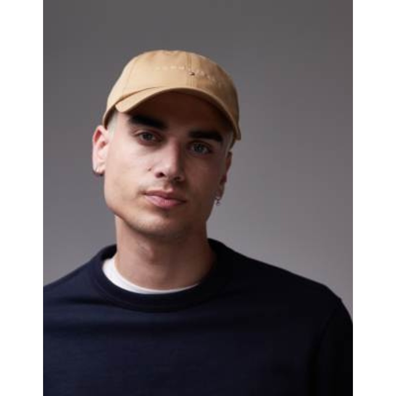 Tommy Jeans linear logo cap in tan