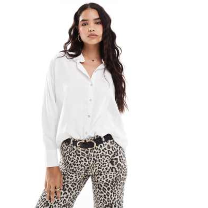 Vero Moda oversized shirt in bright white
