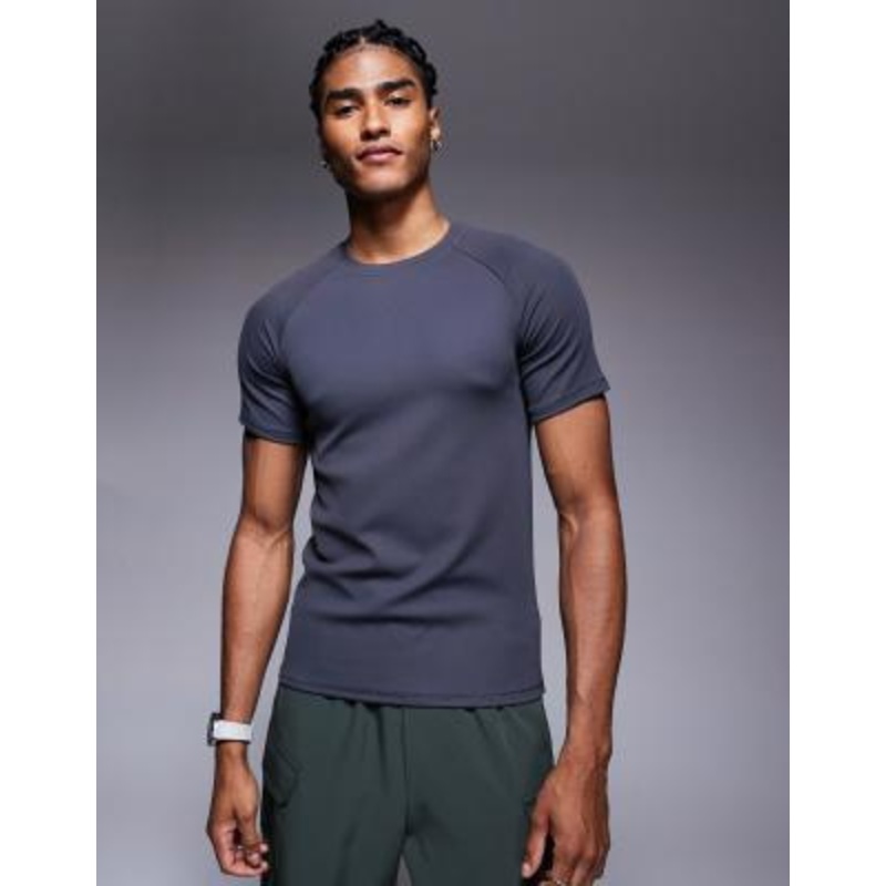 4505 muscle fit ribbed training t-shirt in graphite