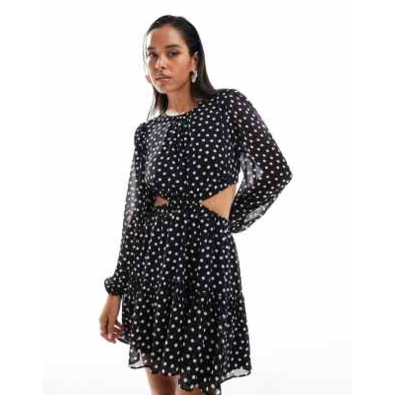 Ever New mini dress in black polka dot – part of a set