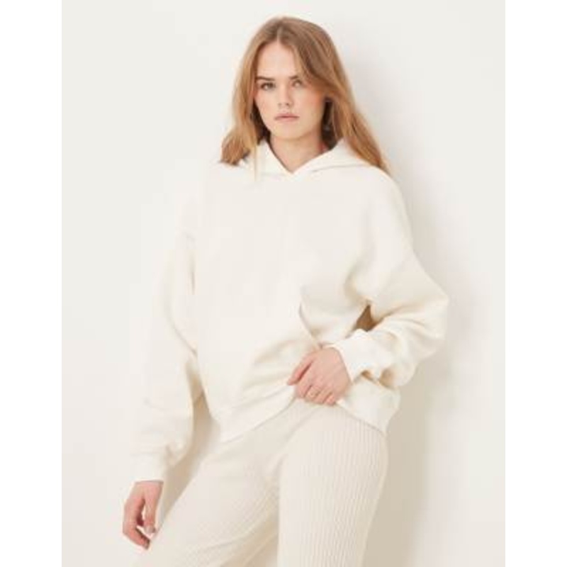 Gina Tricot oversized hoodie in cream