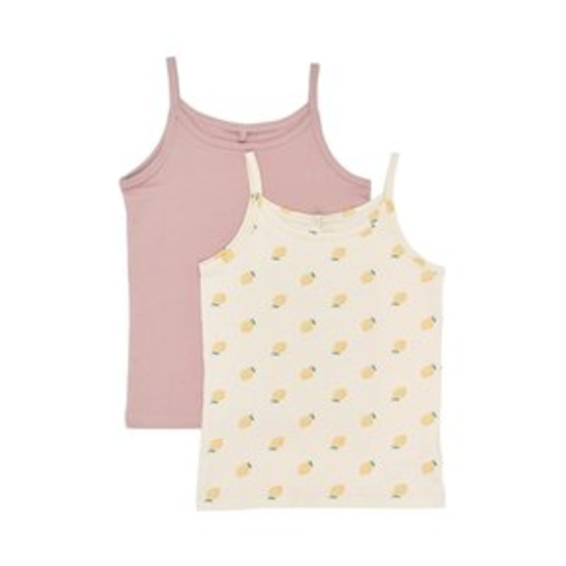 The New STRAP 2-PACK EXP – Top – white swan lemon aop/gelb