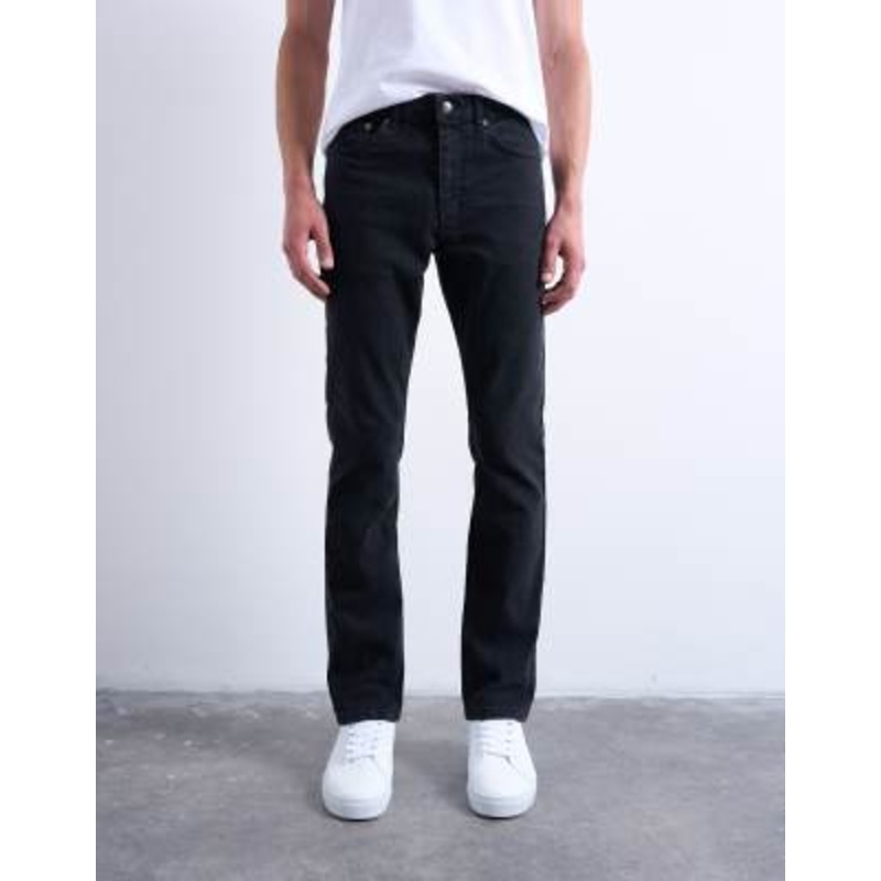 Topman stretch slim jeans in washed black