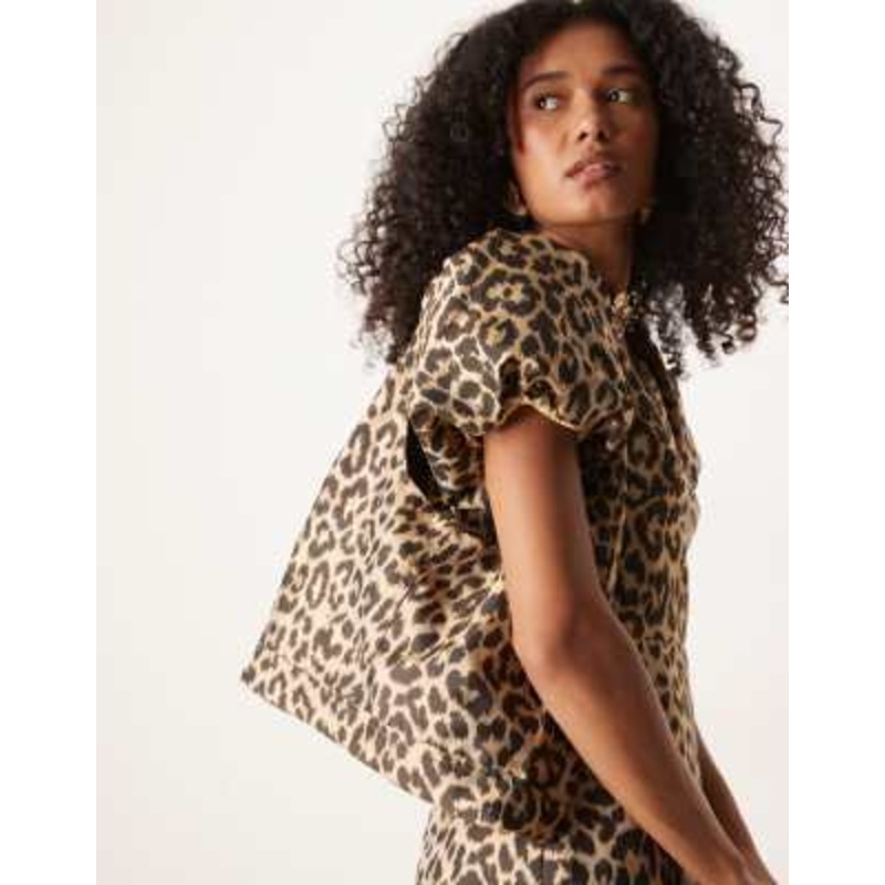 Sister Jane jacquard bag in leopard