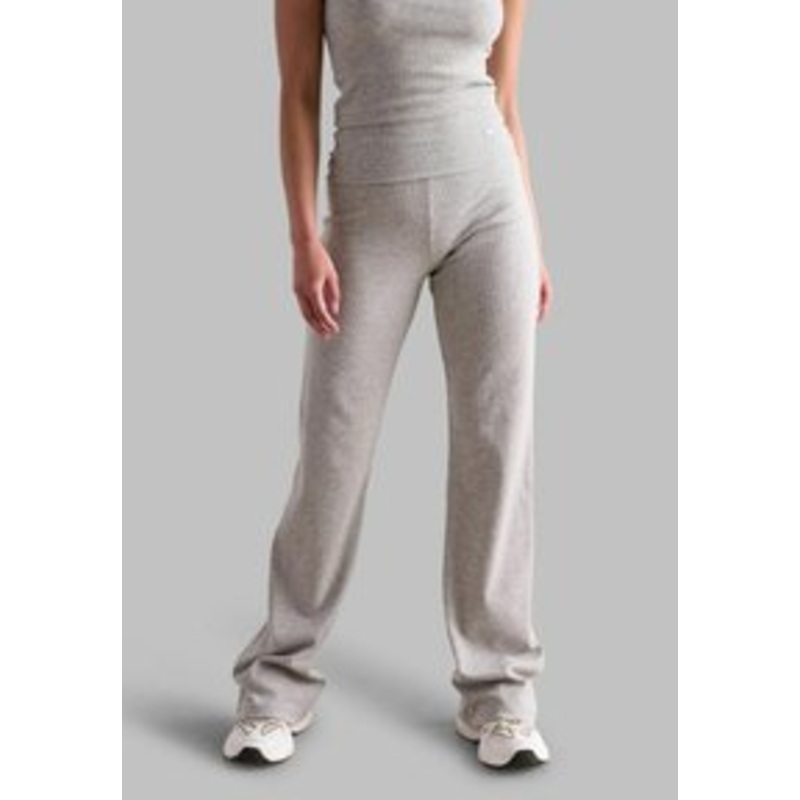 aimn EASE RIBBED – Stoffhose – grey melange/grau