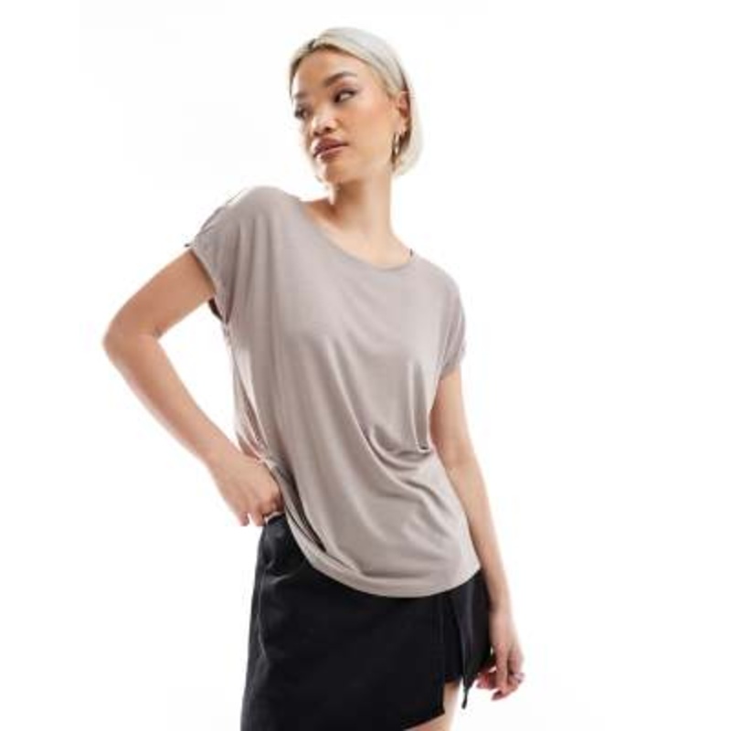 Vero Moda oversized T-shirt in moon rock