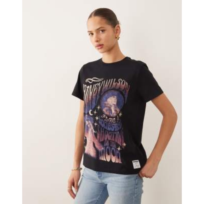 Wrangler x Lainey Wilson front print band t-shirt in black