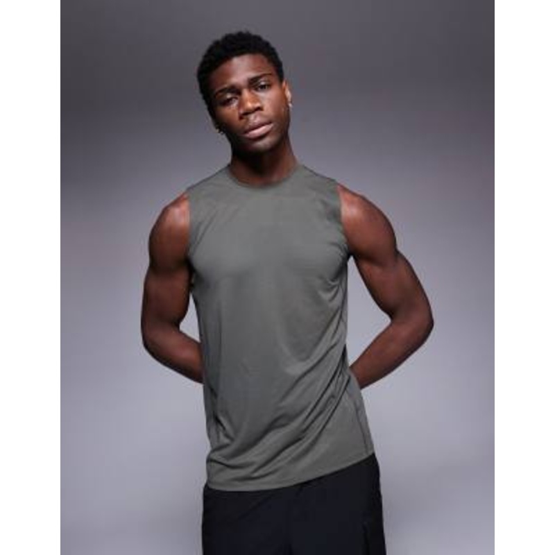 4505 Icon quick dry mesh training tank in dark green