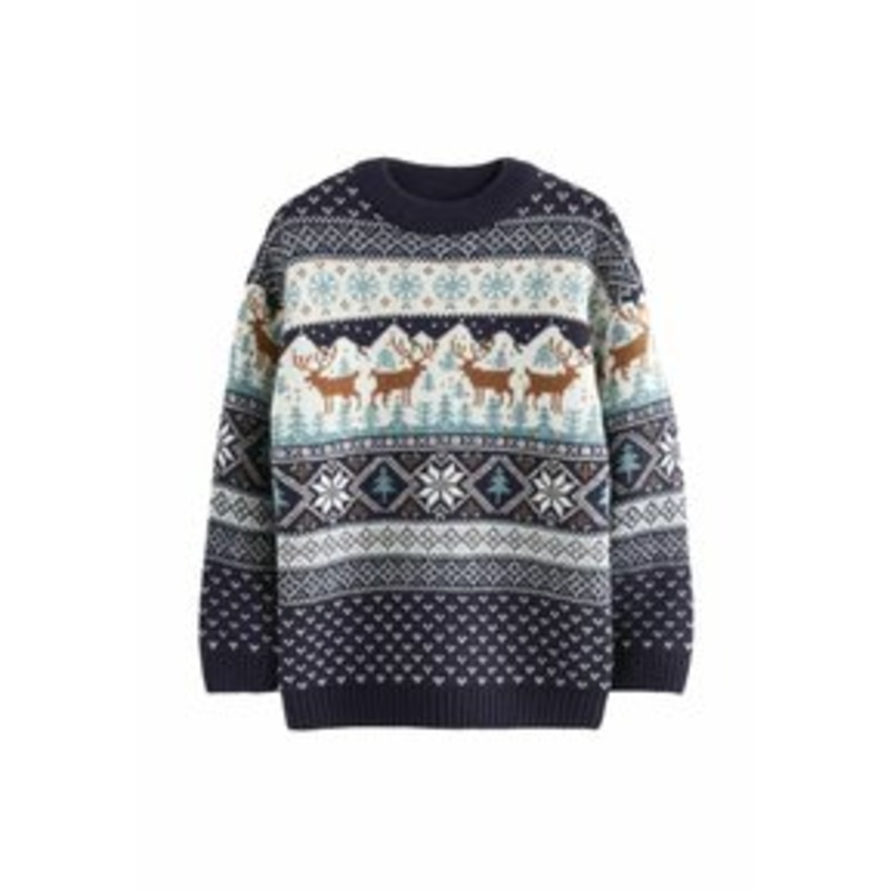 Next CHRISTMAS – REGULAR FIT – Strickpullover – navy blue fairisle/blau