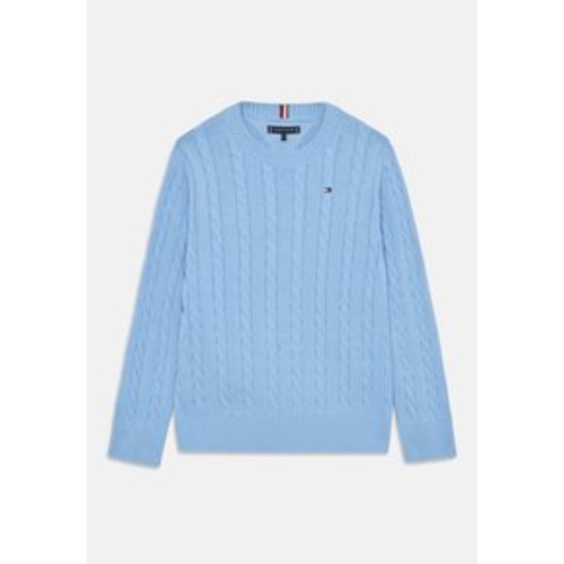 Tommy Hilfiger CABLE SWEATER – Strickpullover – cloudy blue/hellblau