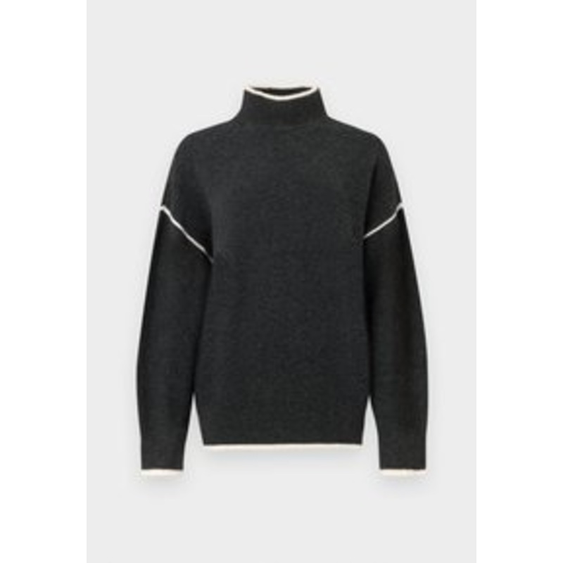 Vero Moda VMFAN HIGHNECK  – Strickpullover – dark grey melange/dunkelgrau-meliert