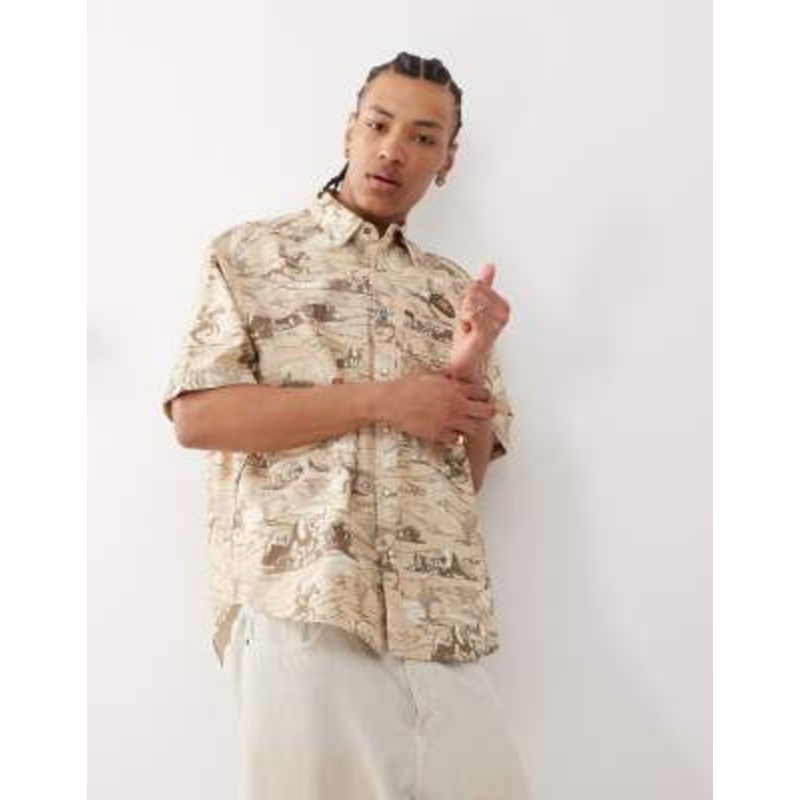 Aape by A Bathing Ape workwear set with all over rodeo print in beige