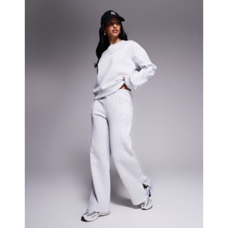 Weekend Collective seamed sweatshirt and sweatpants set in heather gray