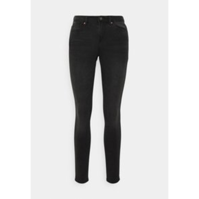 ONLY ONLWAUW MID – Jeans Skinny Fit – washed black/black denim