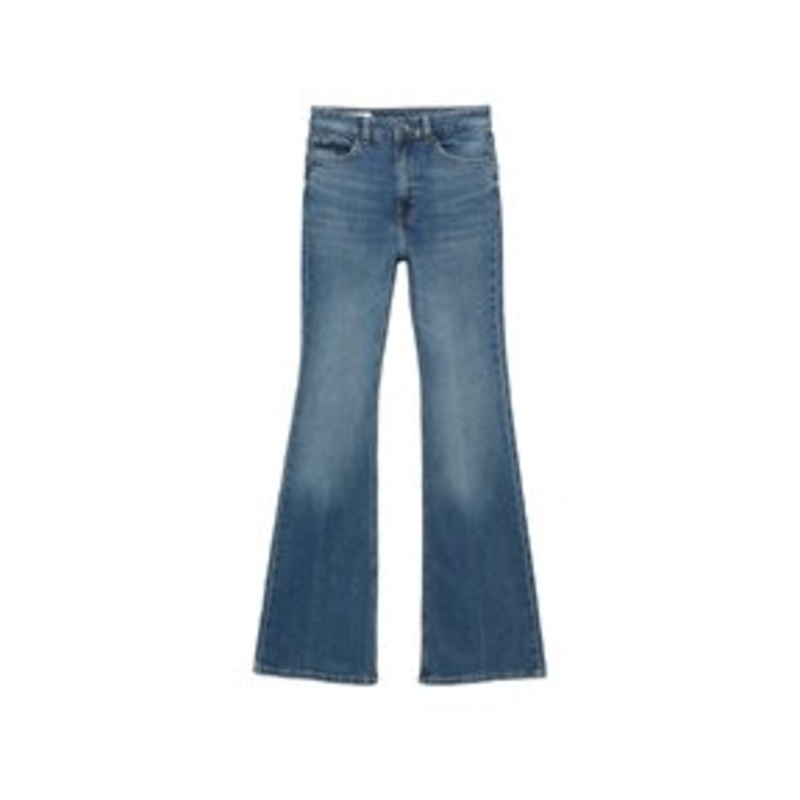 PULL&BEAR RISE – Flared Jeans – dark-blue denim