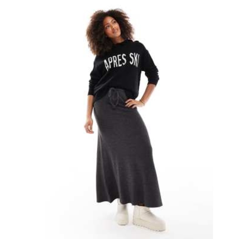 Vero Moda mix and match supersoft maxi skirt in black