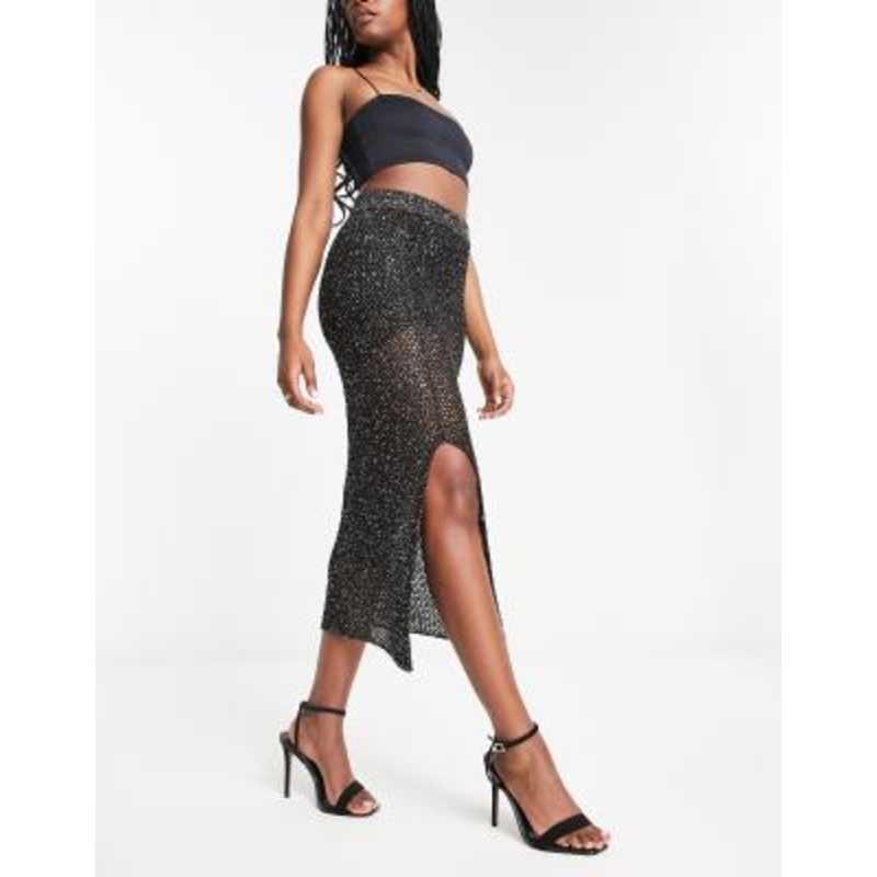 Weekday Blake skirt in sparkly black – part of a set