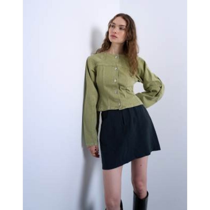 Topshop super soft cupro mini skirt in black