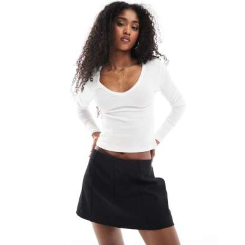Cotton On Luis suiting mini skirt in black