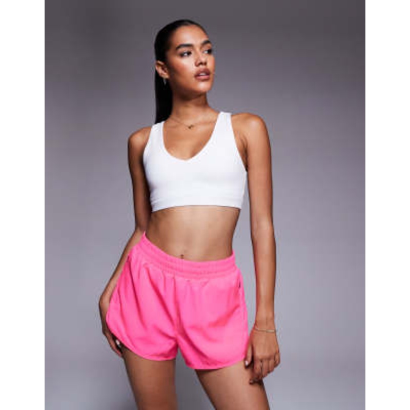 4505 Icon woven running shorts with zip pockets in bright pink
