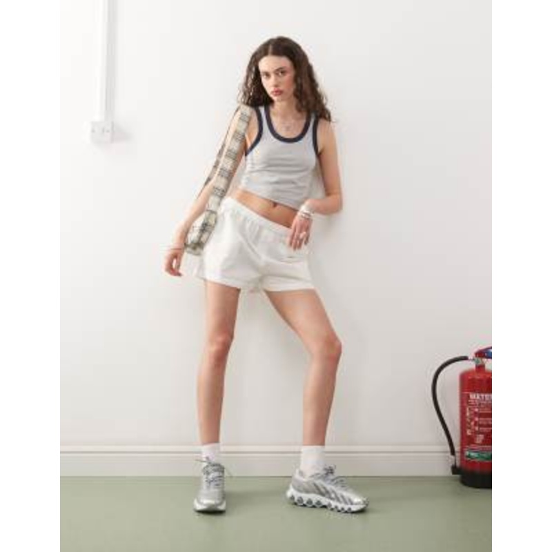 COLLUSION woven boxer shorts in white