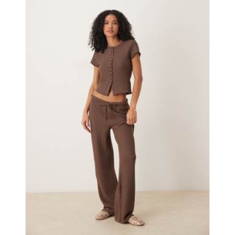 DESIGN crochet short sleeve top and pants set