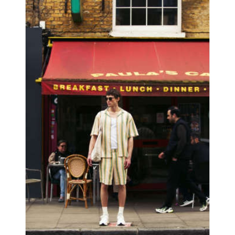 Topman crochet bright stripe shorts – part of a set