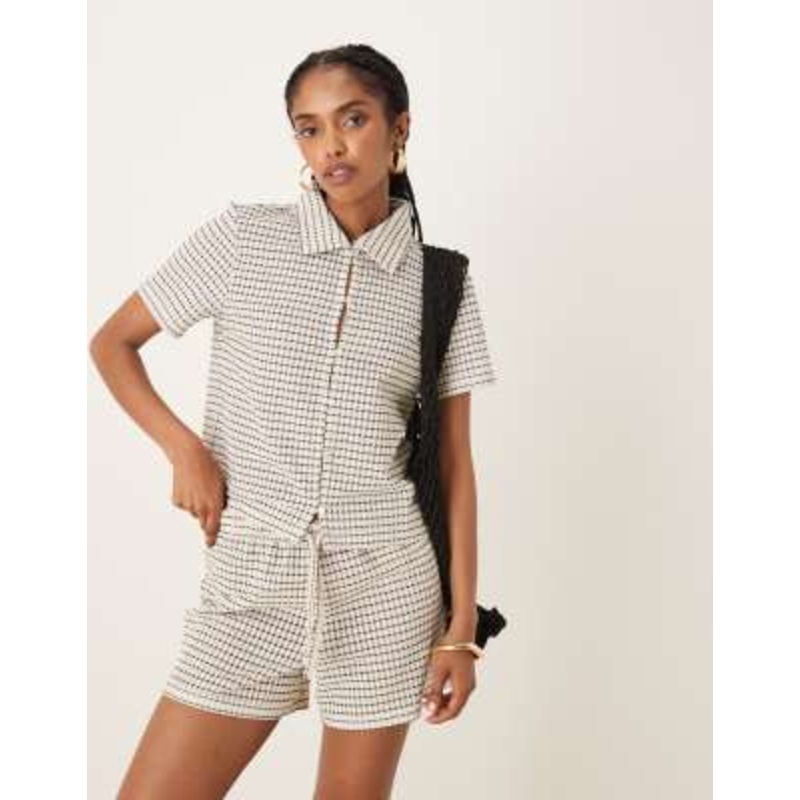 AWARE knit relaxed shorts in monochrome – part of a set