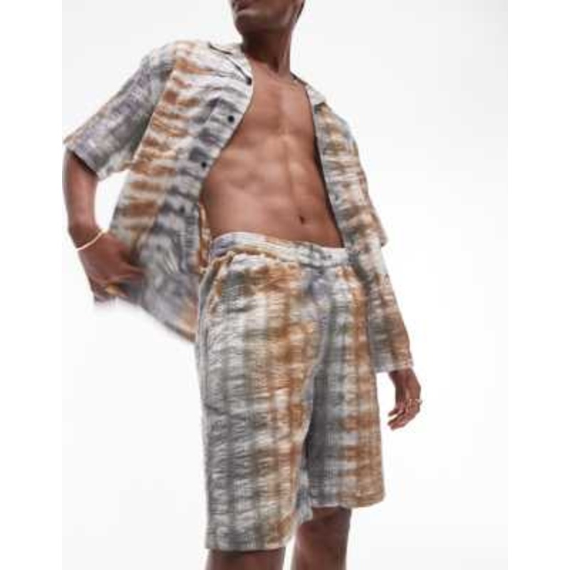 Topman seersucker tie dye shorts – part of a set