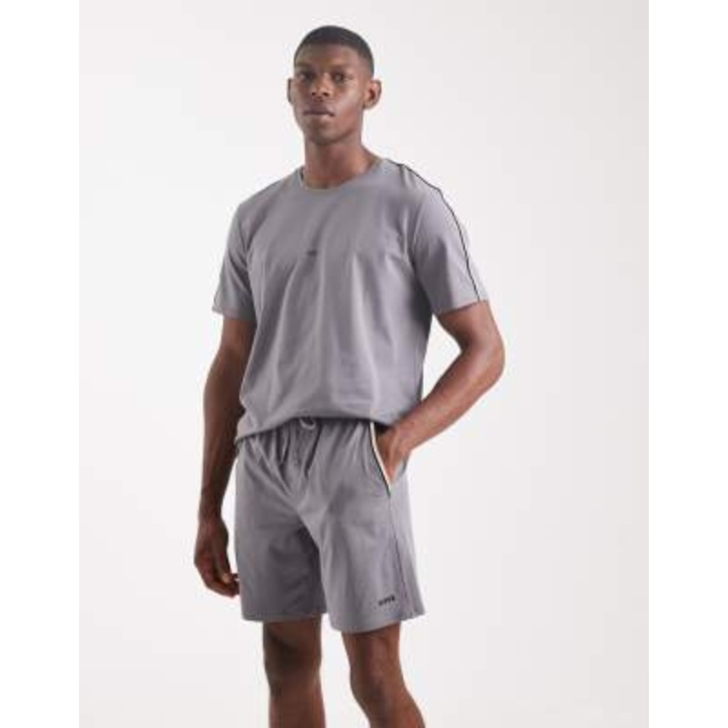 BOSS Bodywear unique lounge shorts in gray – part of a set