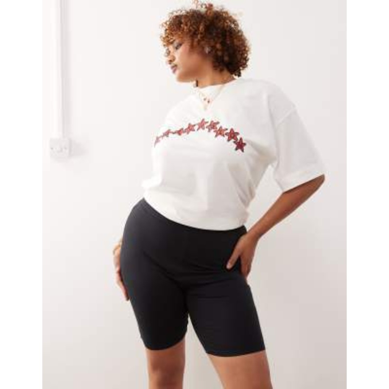 COLLUSION Plus legging shorts in black