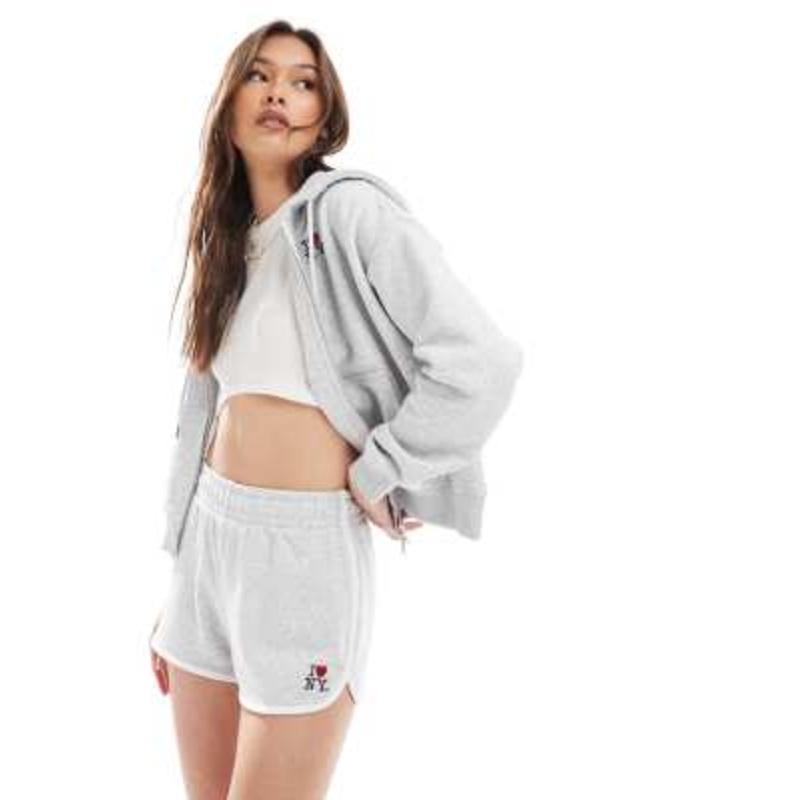 Cotton On dolphin hem micro mini shorts in gray