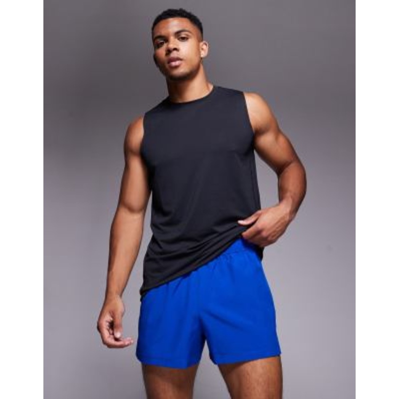 4505 Icon 3 inch quick dry running shorts with back phone pocket in cobalt blue