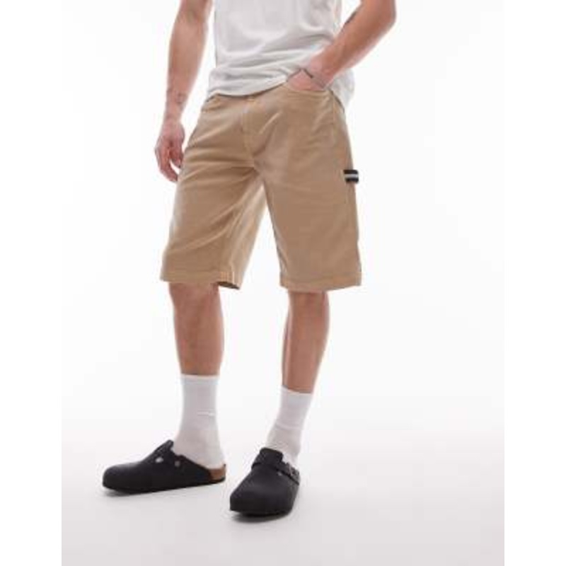 Tommy Jeans canvas carpenter shorts in beige