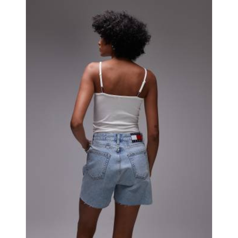 Tommy Jeans regular mom shorts in light blue