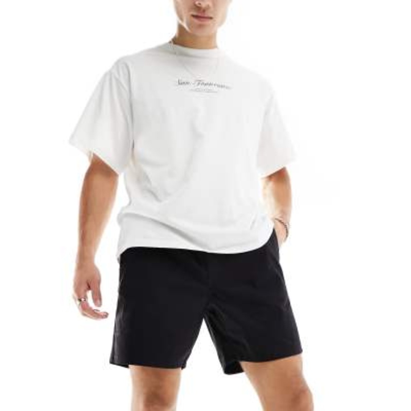 Weekday Olsen regular fit shorts in black
