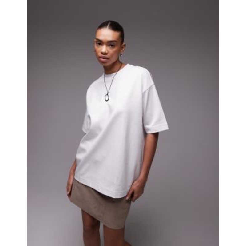 ARKET interlock long line short sleeve t-shirt in white