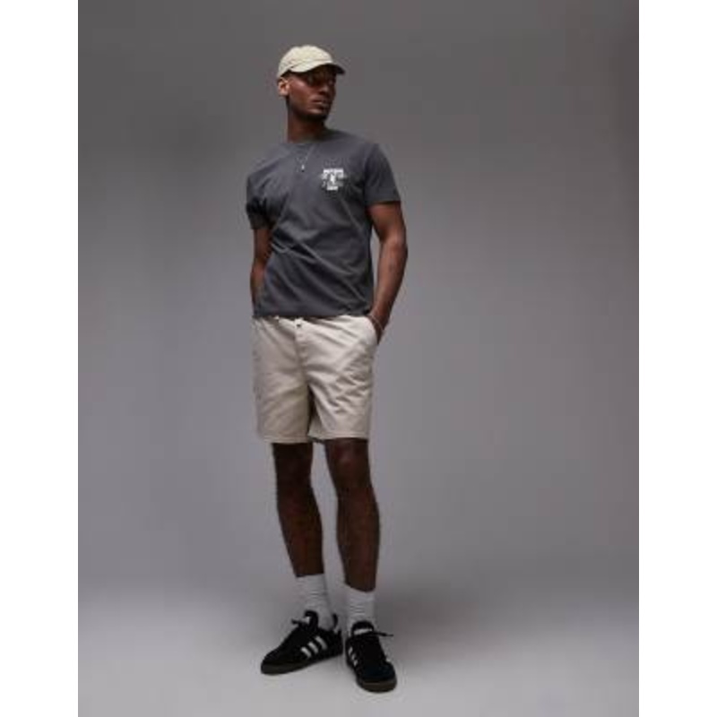 Tommy Jeans loose twill shorts in off-white